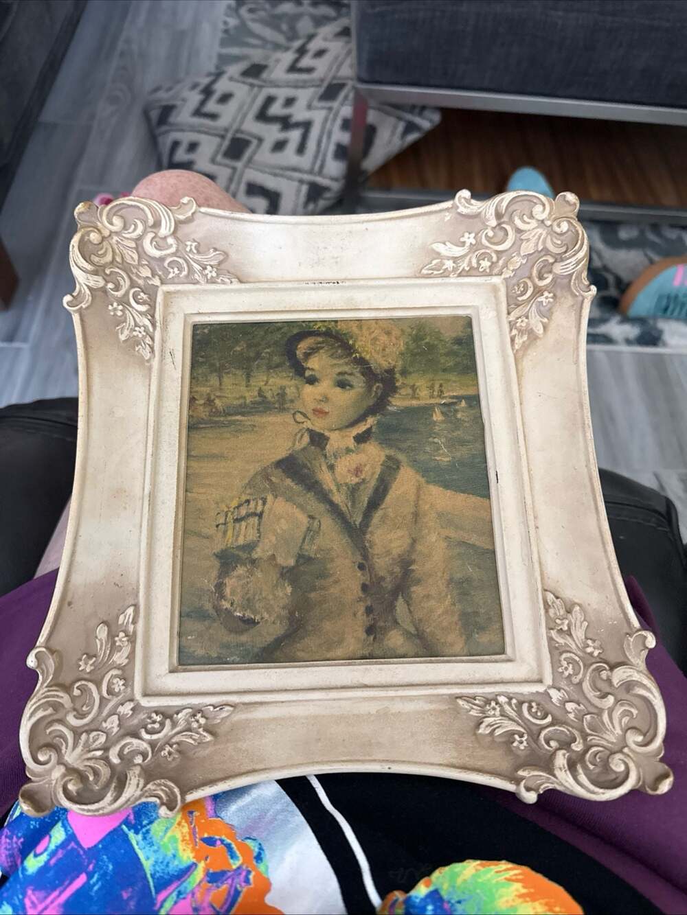 Vintage Cherry Jeffe Huldah Victorian Lady Framed Art Print